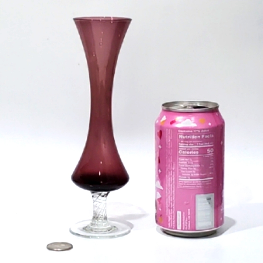 Vntg Napcoware Japan Amythest Purple 8" Glass Bud Vase
